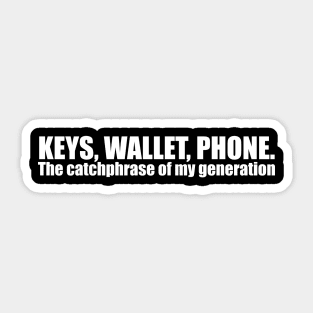 Keys wallet phone Sticker